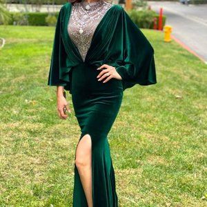 Panit Velvet Evening Dress